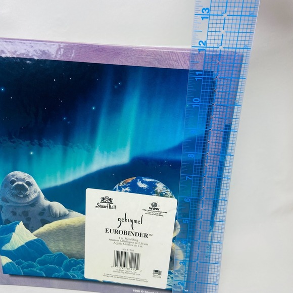 2 VTG 1990s Stuart Hall Schimmel 3 Ring Binder Organizer Seals Dolphin Retro NOS